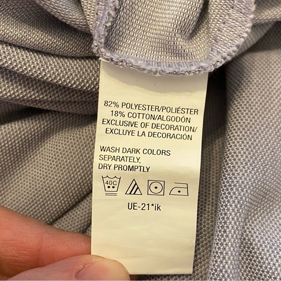 NWOT IZOD Performance Short Sleeve Polo Shirt SZ Medium Light Purple Preppy - Picture 9 of 10